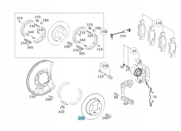Mercedes-Benz OE A000423131207 Гальмівний диск задній mercedes oe a000423131207 w204