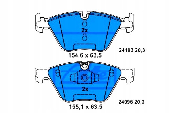 ATE 13.0460-7223.2/ATE Ate колодки хам. Bmw фронт 1 2,0-3,0 05-13 + помічник водія #28