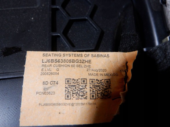 Ford OE LJ6B-S63805-BG3ZHE СИДІЛО ЗАДНЕ ЛІВЕ FORD ESCAPE MK4 USA