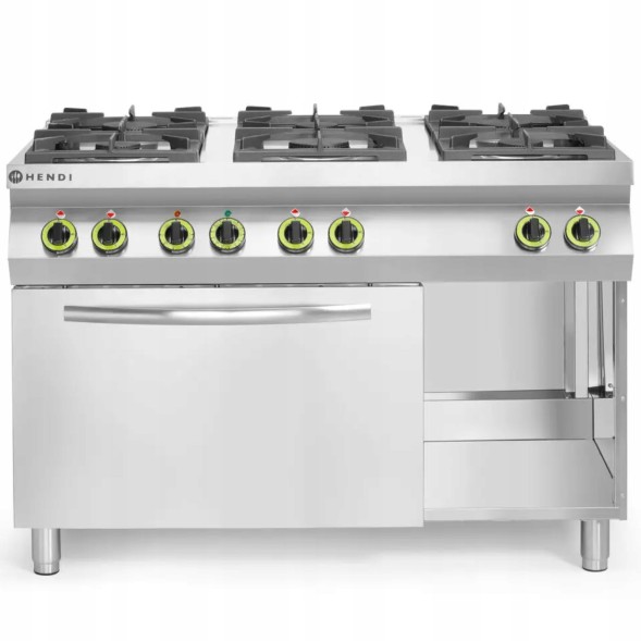 Китай WEW-SC-HP-1000922 Газова плита Hendi з 6 конфорками та електричною духовкою GN1/1, сертифікат CE