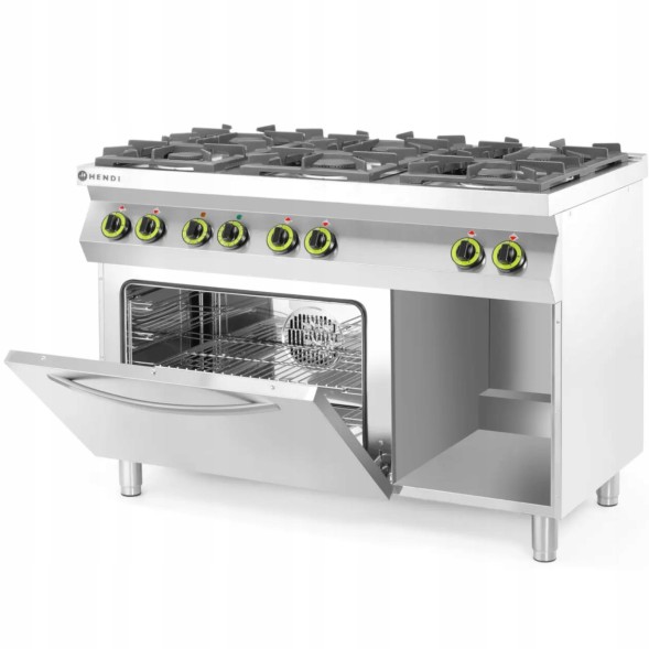 Китай WEW-SC-HP-1000922 Газова плита Hendi з 6 конфорками та електричною духовкою GN1/1, сертифікат CE