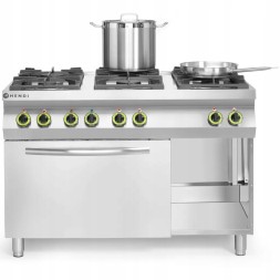 Китай WEW-SC-HP-1000922 Газова плита Hendi з 6 конфорками та електричною духовкою GN1/1, сертифікат CE