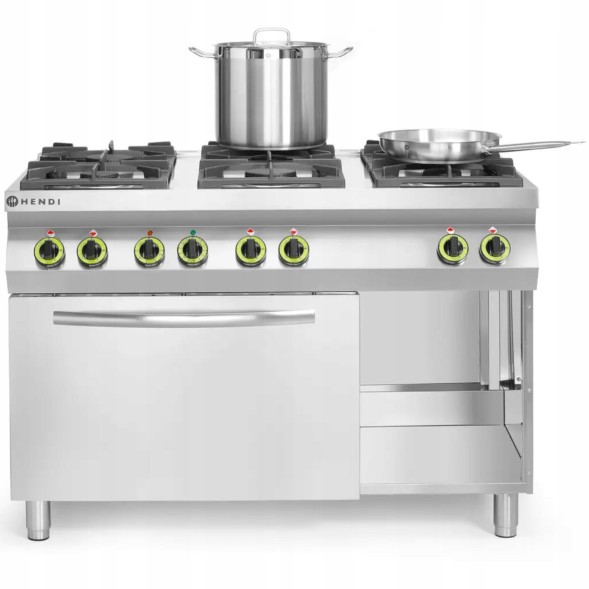 Китай WEW-SC-HP-1000922 Газова плита Hendi з 6 конфорками та електричною духовкою GN1/1, сертифікат CE