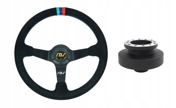 RBS Technology RBS-KZ-08+E36 Спортивне кермо RBS Technology замшеве 35/9см + наба BMW E36