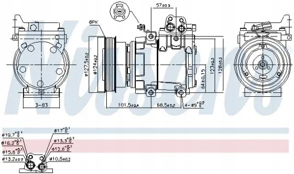 Nissens 89387 Компресор компресора кондиціонера 89387 nissens
