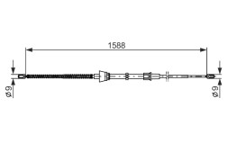 1987482266 BOSCH Трос ручного гальма