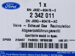 Ford OE 9813063580 2191075 КЛАПАН EGR FORD FOCUS CONNECT JX6Q-9D475-AA 2342011 JX6Q-9D475-AC ORY.