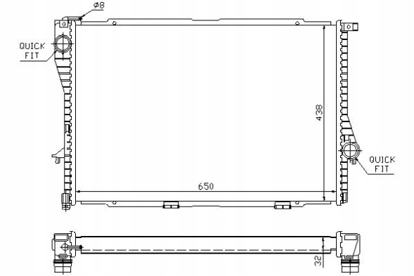 Nissens 86209864 NIS Nis60648a охолоджувач двигуна (з елементами монтажу + помічник водія #33