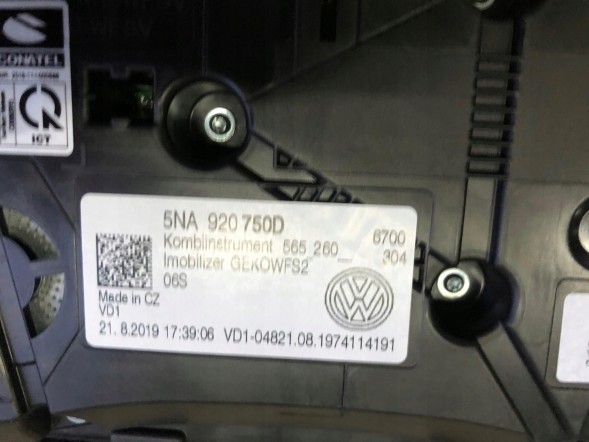 Volkswagen OE ZEGARY LICZNIK VW TIGUAN II 5NA 10-15 5NA920750D ГОДИННИКИ ЛІЧИЛЬНИК VW TIGUAN II 5NA 34186КМ 5NA920750D