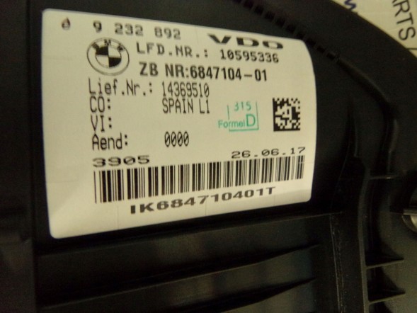 BMW OE 6847104 5A03E50 6843079 6834472 6804944 9382074 9379952 BMW F20 F21 LCI F22 F23 ЛІЧИЛЬНИК ГОДИННИКИ ІНДИКАТОРИ ДИЗЕЛЬ 6847104