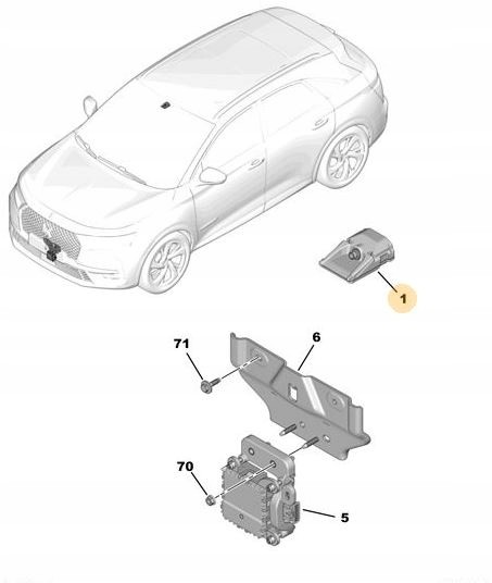 Peugeot OE 1685401180 БАГАТОФУНКЦІОНАЛЬНА КАМЕРА ДЛЯ