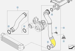 Proparts Krawczyk PP 01 0539 RURA WĄŻ PRZEWÓD TURBO INTERCOOLERA BMW X3 3.0 d 11613415784 ТРУБКА ШЛАНГУ ТУРБО BMW X3 E83 3.0d 11613415784