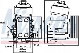 Nissens 91158 Охолоджувач оливи, моторна олива nissens 91158
