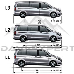 5K Parts ELT220103OSP Рейлінги на дах Mercedes W639 W447 Vito Viano довга база long L2 хром