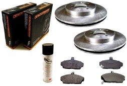 DKM ALL8962B Гальмівні диски та колодки ROVER 25, 45, 200, 400, передні, комплект, вентильовані, 262мм x 21мм