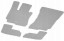 Mercedes-Benz OE Килимки Велюрові MERCEDES CL W216 C216 A2166800648 7L80 ОРИГІНАЛЬНІ КОМПЛЕКТ