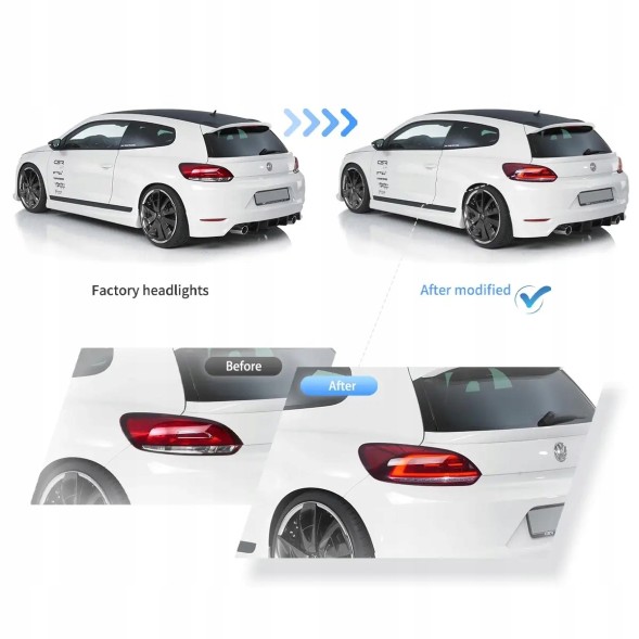 VLAND LDVWV6 9511910E mhm Задній ліхтар Vland Full LED для VW Scirocco 2008-2014