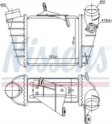 Nissens 961200 Охолоджувач повітря інтеркулер 961200 nissens