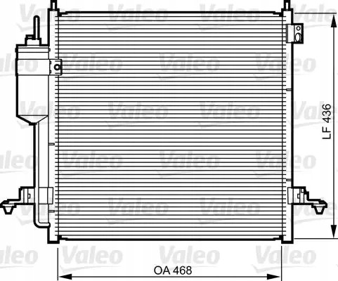 Valeo 814214 Конденсатор радіатора кондиціонування повітря з осушувачем