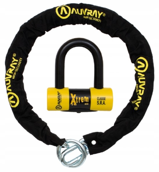 RIDER XTREM MINI + CNH12L120AUV AUVRAY набір ланцюг 120см з ланкою ласо з замком XTREM MINI 120см 12мм
