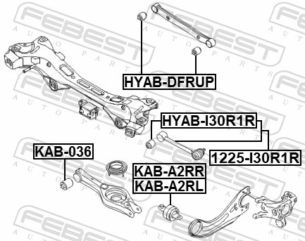 HYAB I30R1R FEBEST Сайлентблок