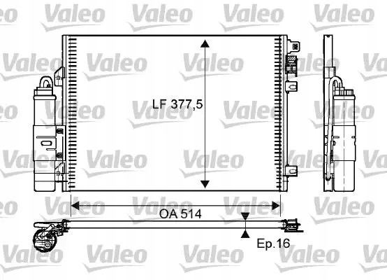 Valeo 814051 Конденсатор радіатора кондиціонування повітря з осушувачем