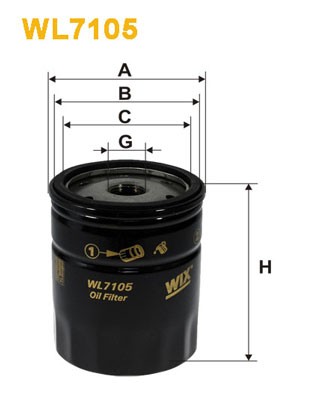 WL7105 WIX FILTERS Фільтр оливи