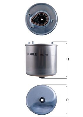 KL780 MAHLE ORIGINAL Фільтр палива