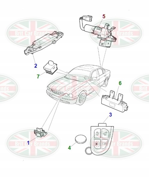 Jaguar OE Замок кришки багажника Jaguar XJ X350/X358 C2C1740 2W93F43200AD