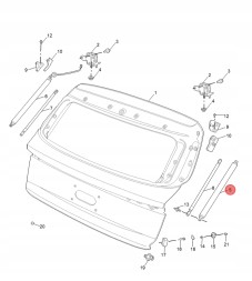 MG OE 11571124 Привід кришки багажника правий для MG S5