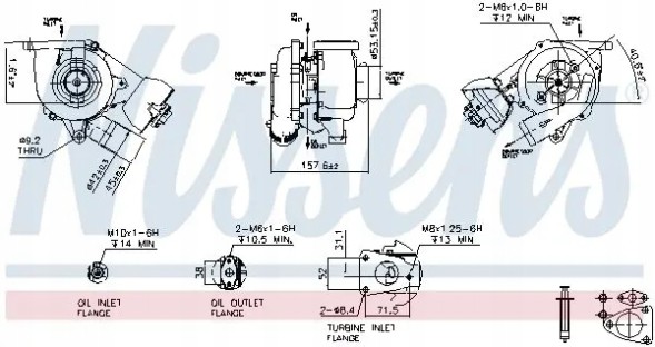 Nissens 93102 Турбокомпресор турбіна 93102 nissens ford