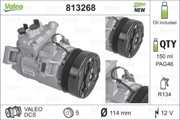 Valeo 813268 Компресор кондиціонера valeo 813268