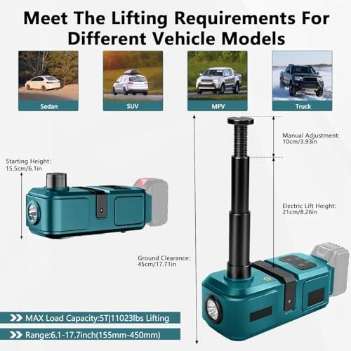 AD BRAKE B0GH78DJV2 ЕЛЕКТРИЧНИЙ АВТОМОБІЛЬНИЙ ПІДЙОМНИК 5Т БЕЗПРОВІДНИЙ ДЛЯ MAKITA для дому