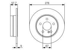 0986479S96 BOSCH ДИСК ГАЛЬМIВНИЙ ЗАДНIЙ PREMIUM2