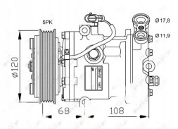 NRF 32775 Компресор компресора кондиціонера 32775 nrf opel