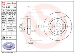 08 9511 10 BREMBO Диск гальмівний
