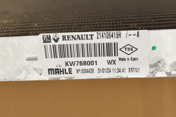 Renault OE 214106419R Охолоджувач води 214106419r renault оригінал
