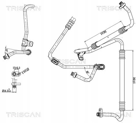 Triscan 9010 28062 901028062 Трубопровід кондиціонера citroen berlingo 05-11