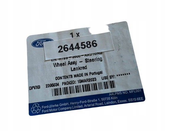 Ford OE H1BB3600AXE1GKD Кермо Ford Fiesta mk8 з підігрівом H1BB-3600-AXE1GKD круїз-контроль Нове OE