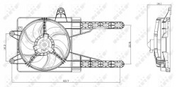 NRF 47247 47247/ Nrf вентилятор радіатора fiat punto 94-99р
