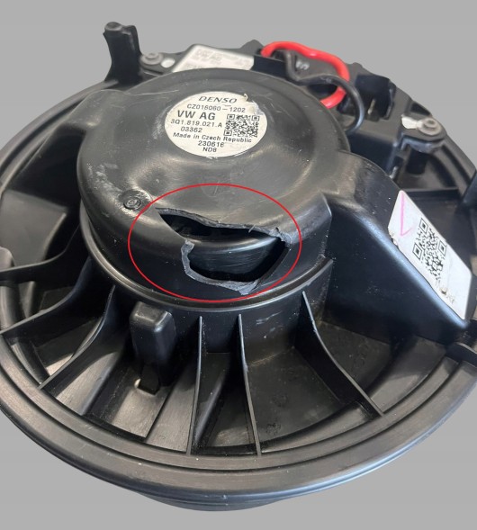 Volkswagen OE 3Q1819021A 3Q0907521A Вентилятор повітродувки vw 3q1819021а