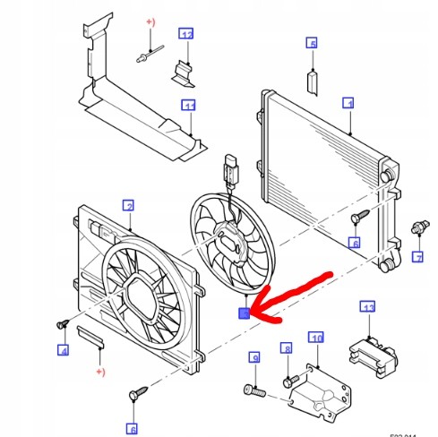 Ford OE 3M21-15150-BB ВЕНТИЛЯТОР РАДІАТОРА FORD GALAXY Mk2 2003-06