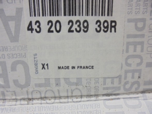 Renault OE 432023939R Renault kangoo ii задній гальмівний диск 274мм