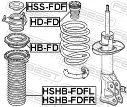 HSHB FDFL FEBEST ПИЛЬОВИК ПЕРЕДНЬОГО АМОРТИЗАТОРА