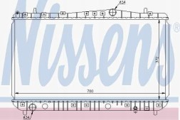 Nissens 61633 Охолоджувач двигуна chevrolet