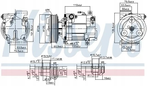 Nissens 89549 Компресор, кондиціонер 89549 nissens