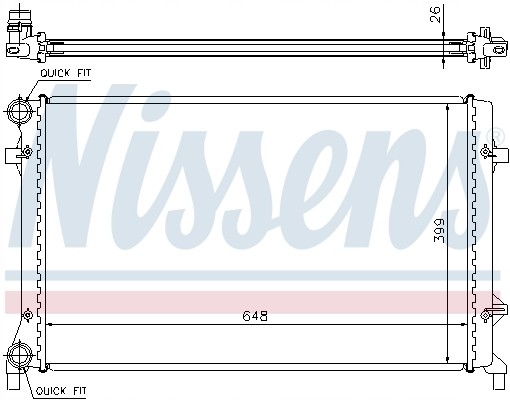 Nissens 65277A Радіатор, система охолодження двигуна nissens 65277a