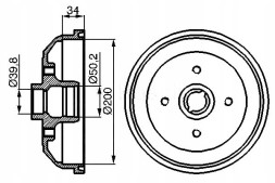 Bosch 0 986 477 040/BOS Bosch гальмівні барабани задні chevrolet corsa + помічник водія #28