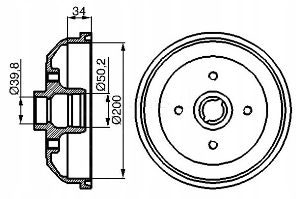 Bosch 0 986 477 040/BOS Bosch гальмівні барабани задні chevrolet corsa + помічник водія #28