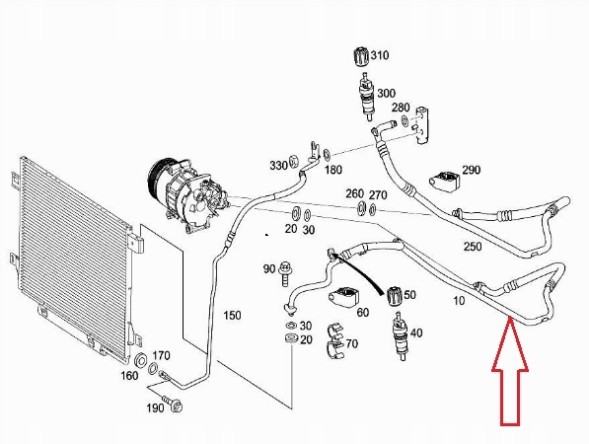 Prolights ACN0107 ШНУР КОНДИЦІОНУВАННЯ ПОВІТРЯ MERCEDES W169 W245 1698301615